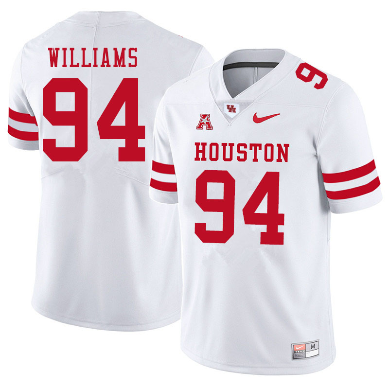 Men #94 Sedrick Williams Houston Cougars College Football Jerseys Sale-White